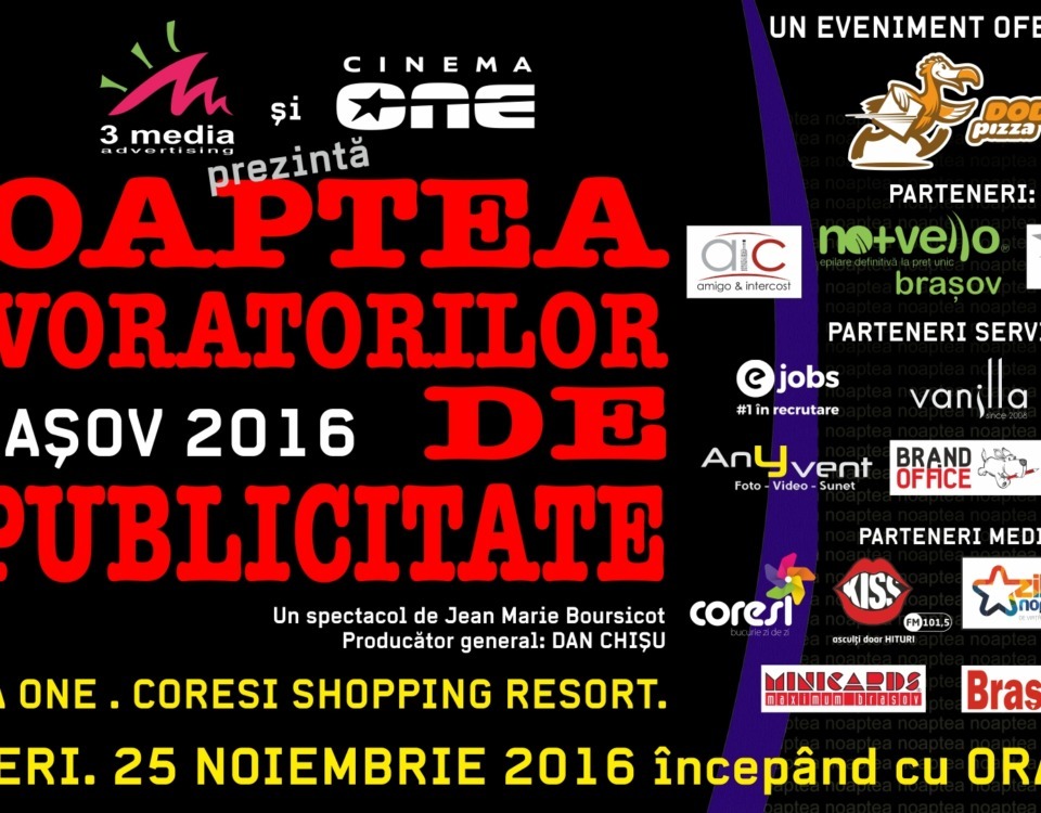 eJobs recomandă: Noaptea Devoratorilor de Publicitate Brașov 2016