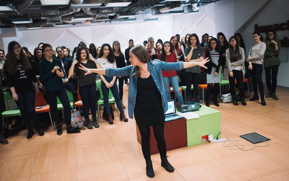 Beatrice Galațanu la evenimentul Girls in Tech by Google