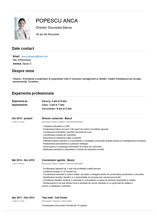 Model Cv 2019 Ejobs Ejobs Carieră